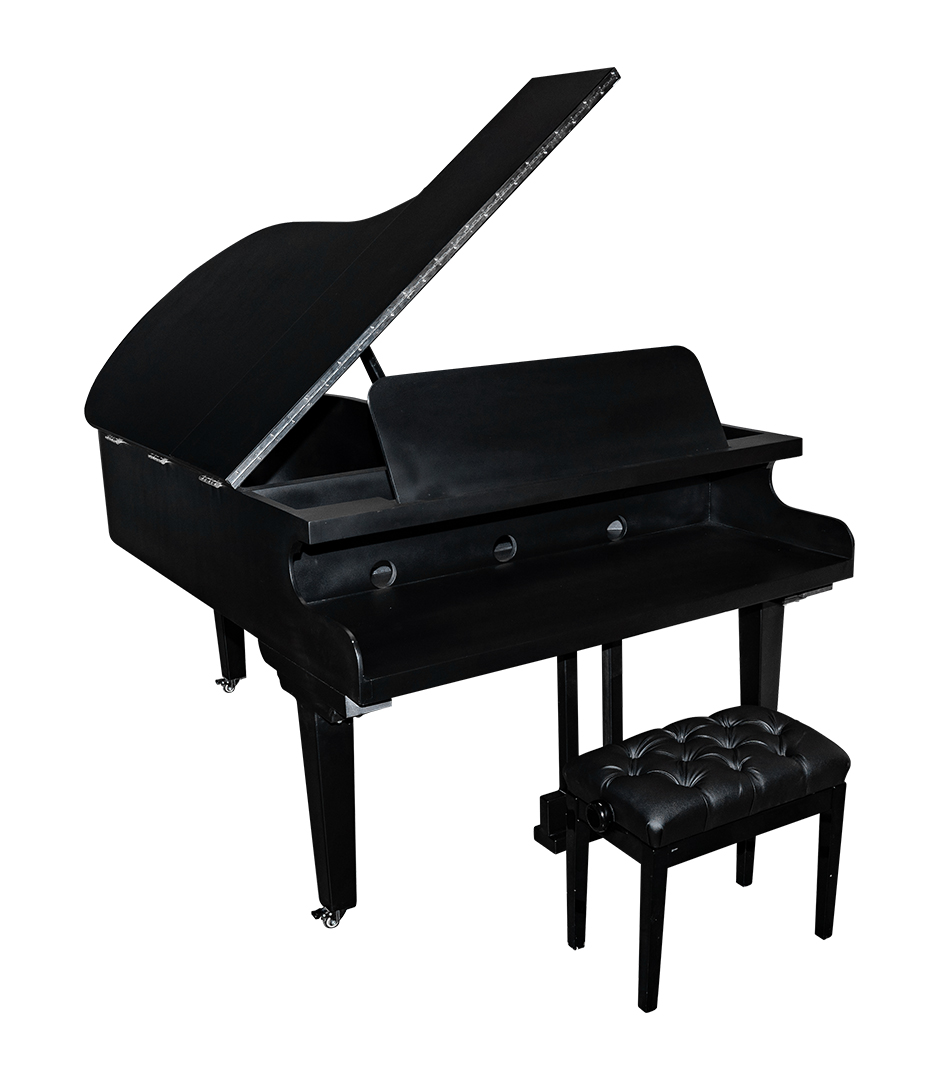 Piano Shell, grand size, Black including bench 200cm